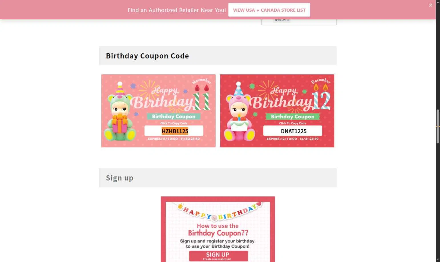 Sonny Angel USA checkout page showing Sonny Angel USA discount code box | Screenshot taken by SimplyCodes community member on Dec 4, 2025