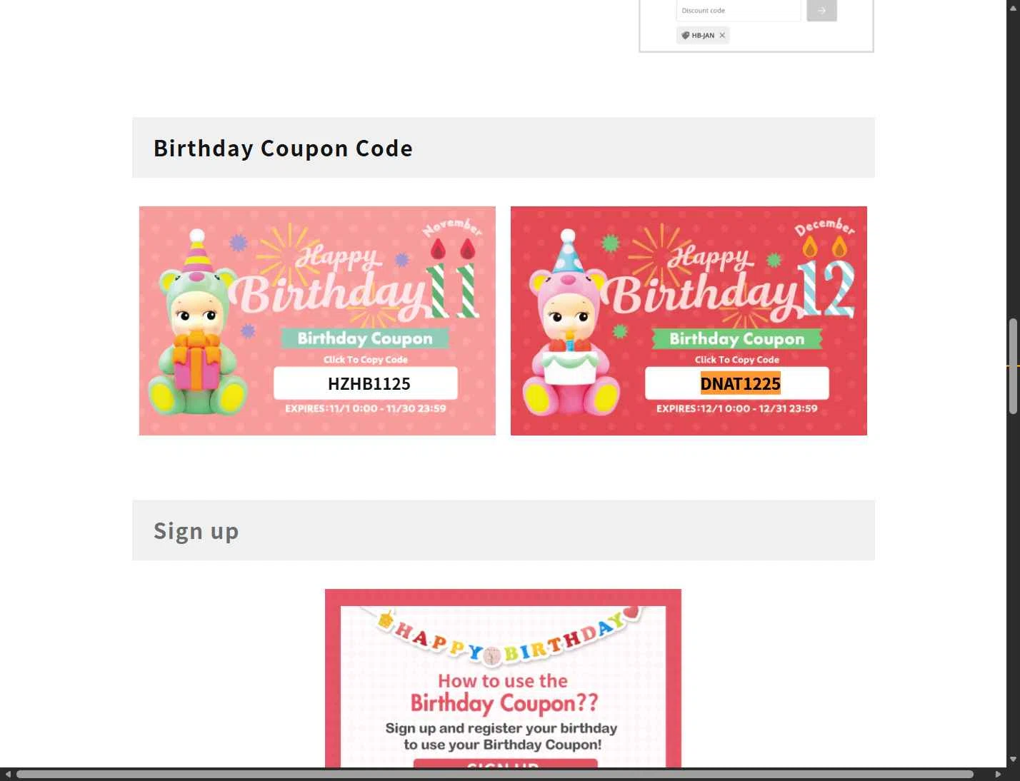 Sonny Angel USA checkout page showing Sonny Angel USA discount code box | Screenshot taken by SimplyCodes community member on Dec 25, 2025