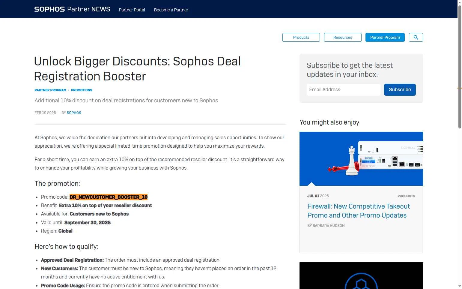 Sophos checkout page showing Sophos promo code box | Screenshot taken by SimplyCodes community member on Jul 12, 2025