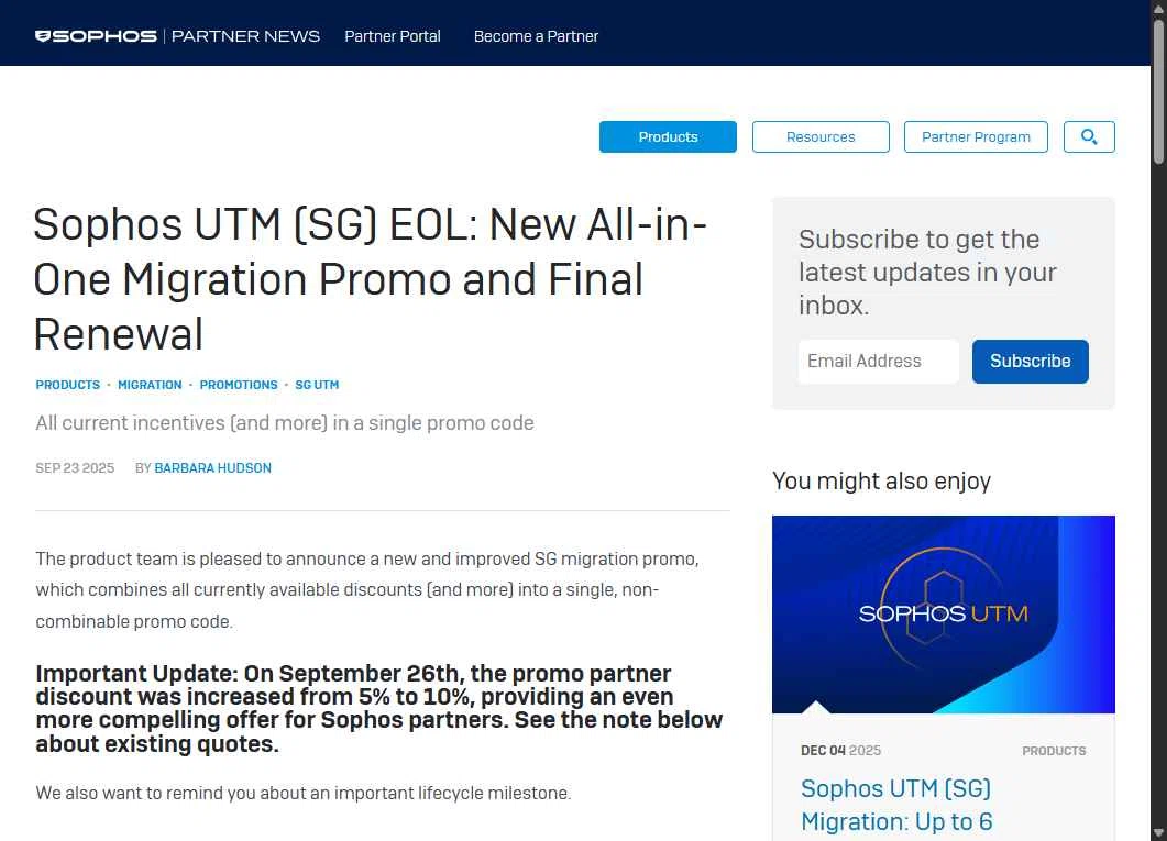 Sophos checkout page showing Sophos promo code box | Screenshot taken by SimplyCodes community member on Feb 11, 2026