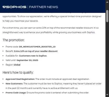 Sophos checkout page showing Sophos promo code box | Screenshot taken by SimplyCodes community member on Sep 9, 2025