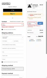HAL10 coupon verification screenshot