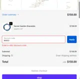 MA50 coupon verification screenshot