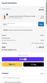 MIGUEL coupon verification screenshot