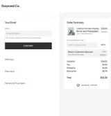 SOURCED15 coupon verification screenshot