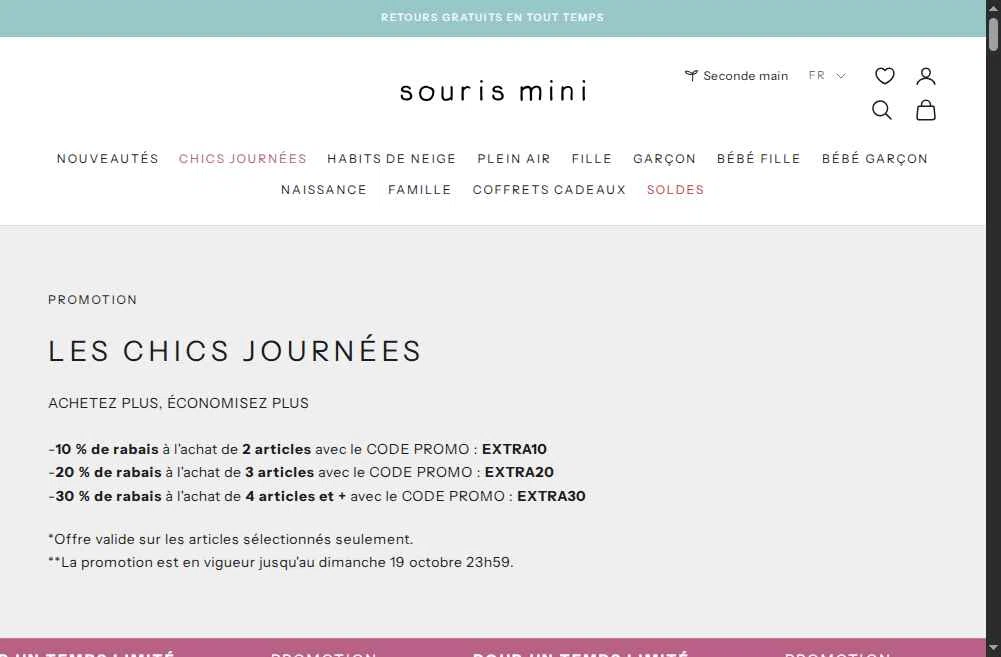 Souris Mini checkout page showing Souris Mini promo code box | Screenshot taken by SimplyCodes community member on Oct 15, 2025