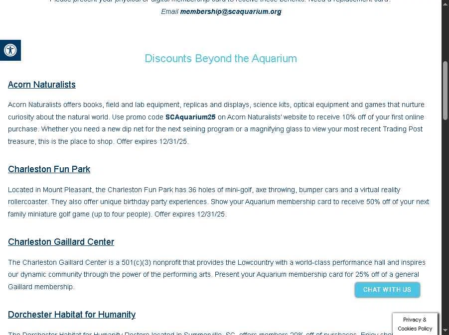 South Carolina Aquarium checkout page showing South Carolina Aquarium discount code box | Screenshot taken by SimplyCodes community member on Dec 21, 2025