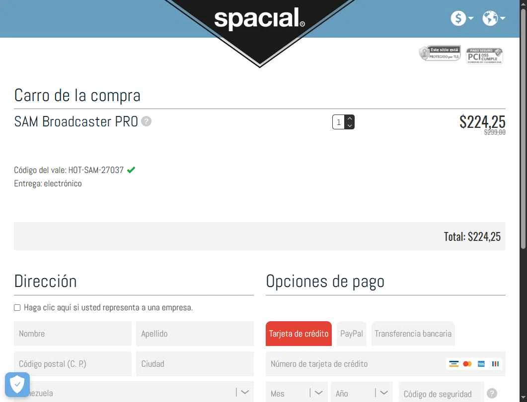 Spacial checkout page showing Spacial promo code box | Screenshot taken by SimplyCodes community member on Sep 8, 2025