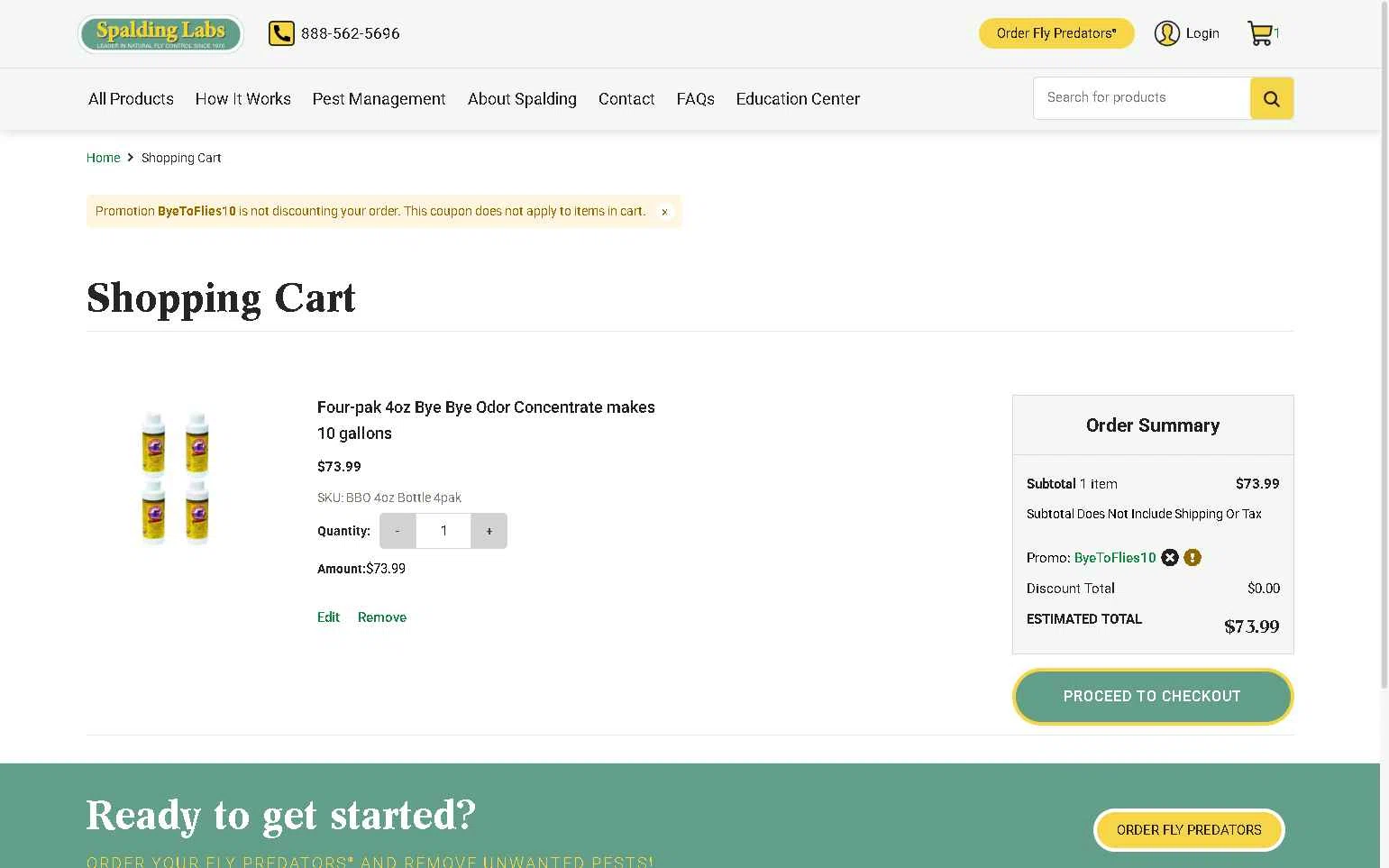 Spalding Labs checkout page showing Spalding Labs promo code box | Screenshot taken by SimplyCodes community member on Aug 19, 2025