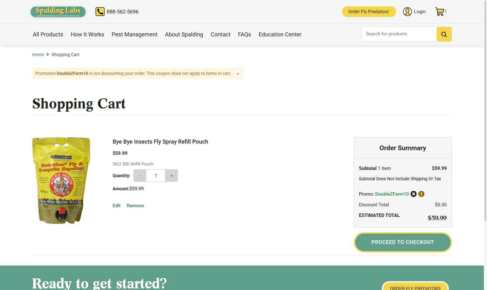 Spalding Labs checkout page showing Spalding Labs promo code box | Screenshot taken by SimplyCodes community member on Jan 13, 2026