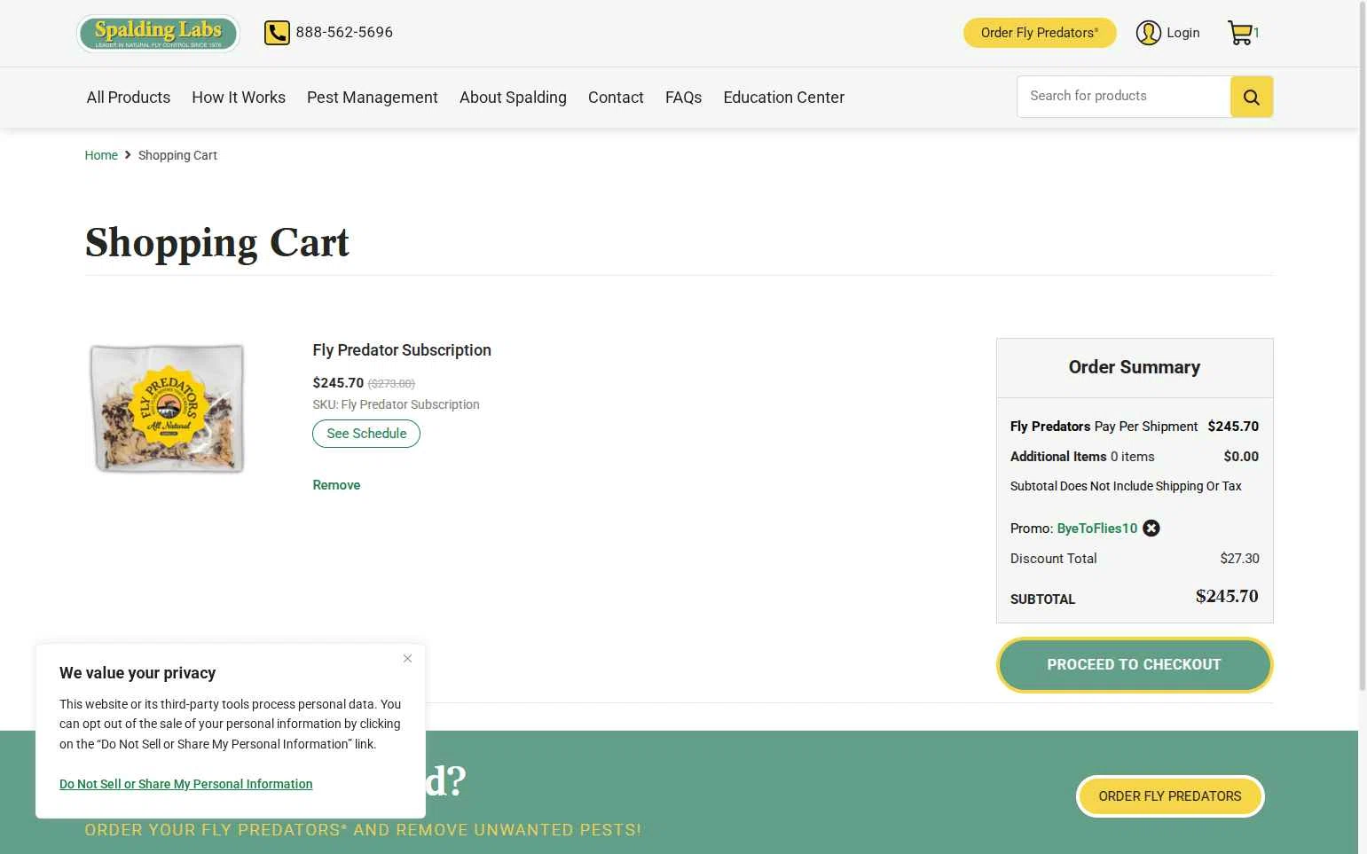Spalding Labs checkout page showing Spalding Labs promo code box | Screenshot taken by SimplyCodes community member on Jan 11, 2026
