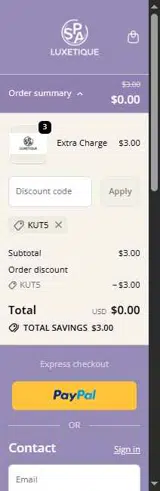 kut5 coupon verification screenshot