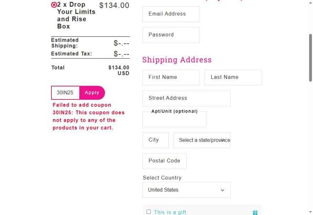 Sparkle Hustle Grow checkout page showing Sparkle Hustle Grow coupon code box | Screenshot taken by SimplyCodes community member on Sep 5, 2025