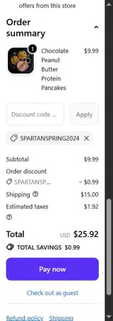 SpartanSpring2024 coupon verification screenshot