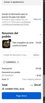 SUMMER25 coupon verification screenshot