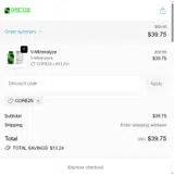 CORE25 coupon verification screenshot