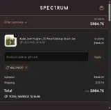 Spectrum Collections coupon verification screenshot