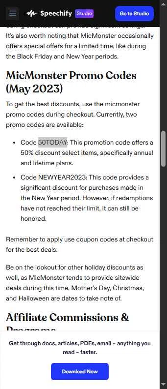 Speechify checkout page showing Speechify discount code box | Screenshot taken by SimplyCodes community member on May 27, 2025