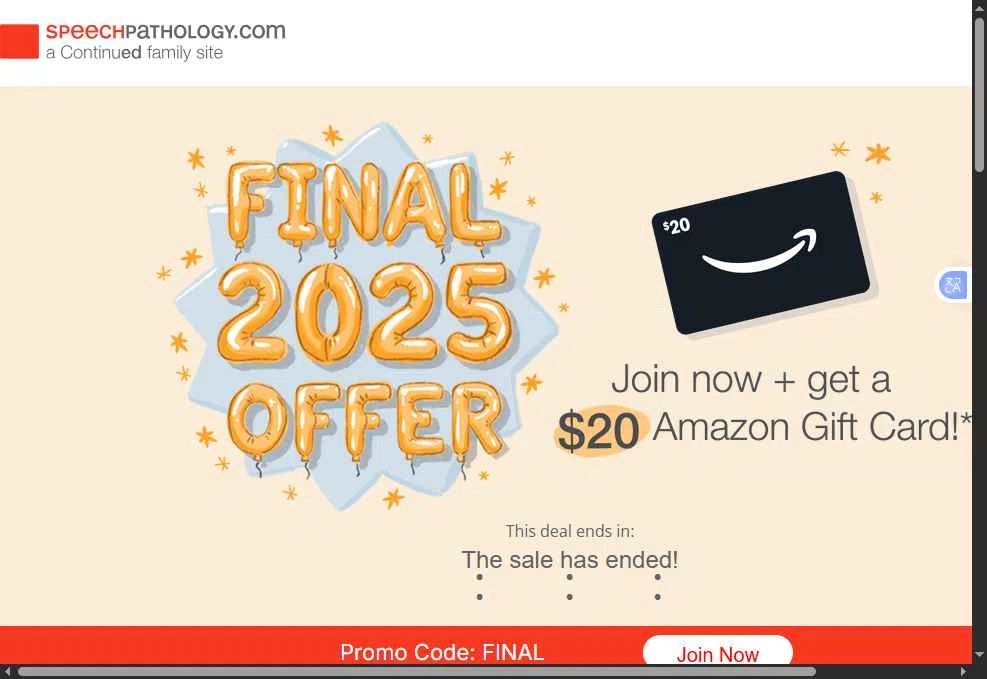 Speech Pathology checkout page showing Speech Pathology promo code box | Screenshot taken by SimplyCodes community member on Dec 29, 2025