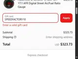 Speed Factory Racing coupon verification screenshot