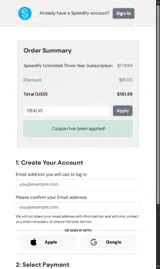 DEAL10 coupon verification screenshot