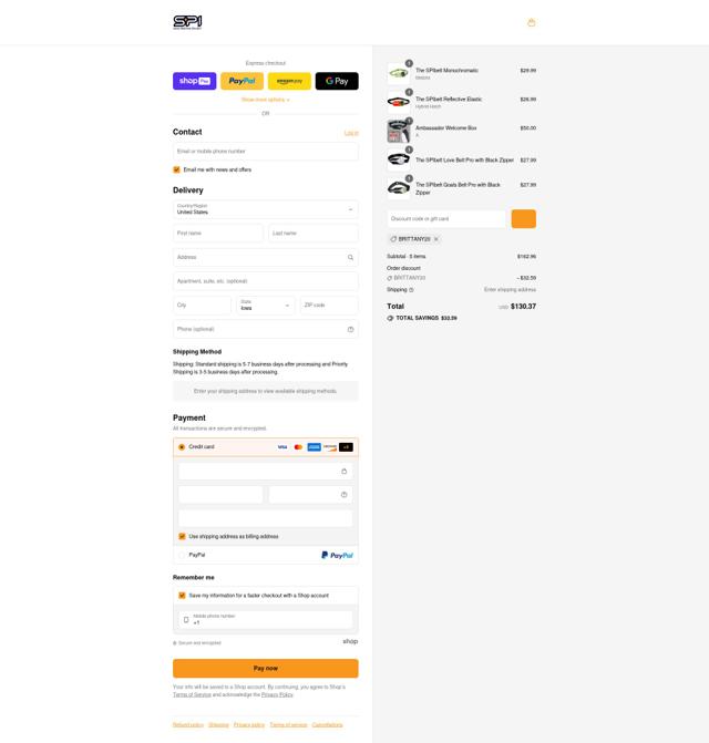 SPIbelt checkout page showing SPIbelt promo code box | Screenshot taken by SimplyCodes community member on Jul 30, 2025
