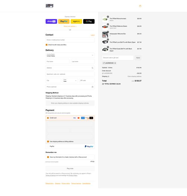SPIbelt checkout page showing SPIbelt promo code box | Screenshot taken by SimplyCodes community member on Jul 30, 2025