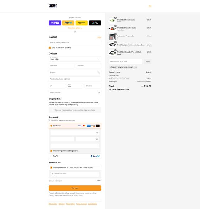 SPIbelt checkout page showing SPIbelt promo code box | Screenshot taken by SimplyCodes community member on Jul 30, 2025