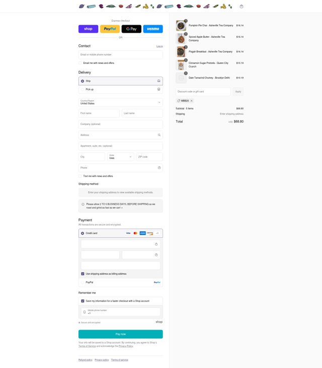 Spicewalla checkout page showing Spicewalla discount code box | Screenshot taken by SimplyCodes community member on Sep 5, 2025