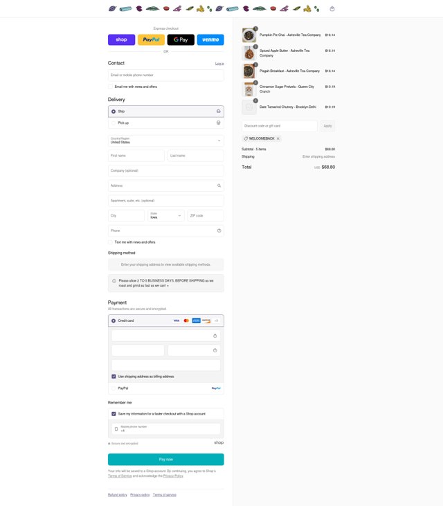 Spicewalla checkout page showing Spicewalla discount code box | Screenshot taken by SimplyCodes community member on Sep 5, 2025