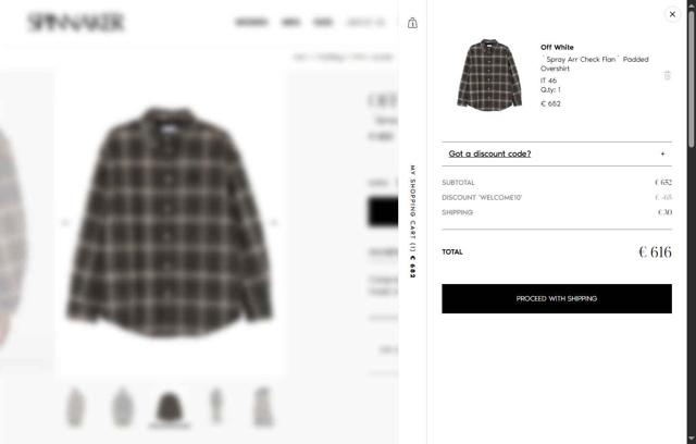 Spinnaker Boutique checkout page showing Spinnaker Boutique promo code box | Screenshot taken by SimplyCodes community member on Sep 8, 2025