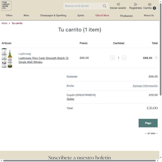 Spirits Kiosk checkout page showing Spirits Kiosk discount code box | Screenshot taken by SimplyCodes community member on Aug 13, 2025