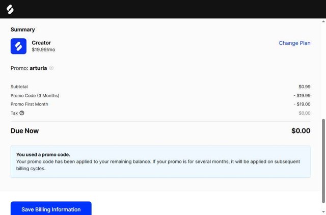 Splice checkout page showing Splice promo code box | Screenshot taken by SimplyCodes community member on Jul 21, 2025