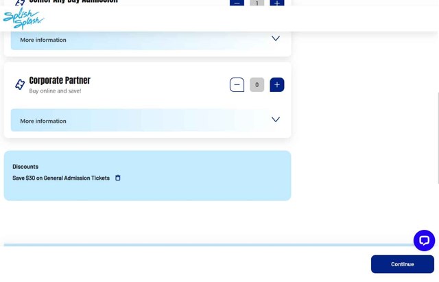 Splish Splash checkout page showing Splish Splash promo code box | Screenshot taken by SimplyCodes community member on Aug 28, 2025