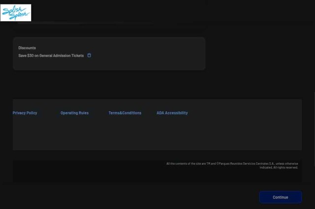 Splish Splash checkout page showing Splish Splash promo code box | Screenshot taken by SimplyCodes community member on Aug 20, 2025