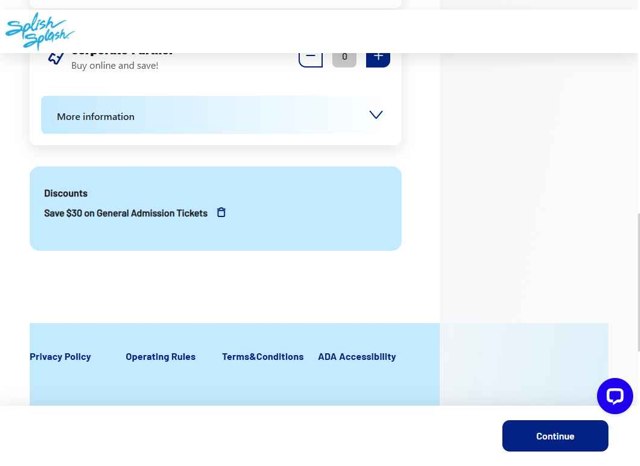 Splish Splash checkout page showing Splish Splash promo code box | Screenshot taken by SimplyCodes community member on Aug 21, 2025