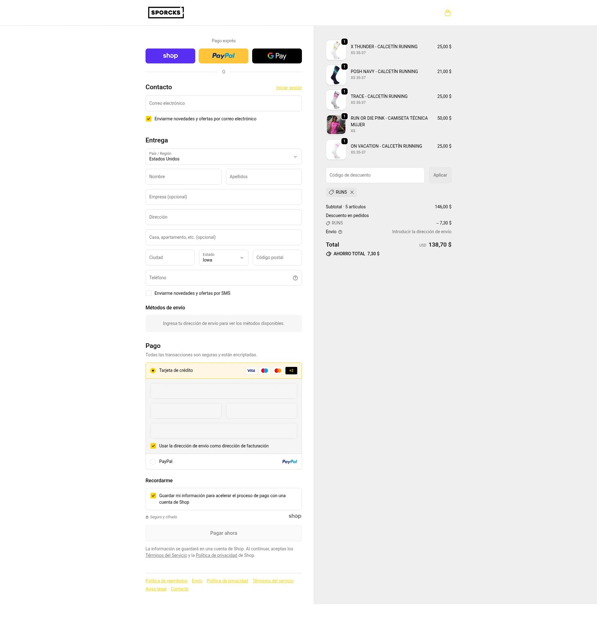 SPORCKS checkout page showing SPORCKS discount code box | Screenshot taken by SimplyCodes community member on Nov 12, 2025