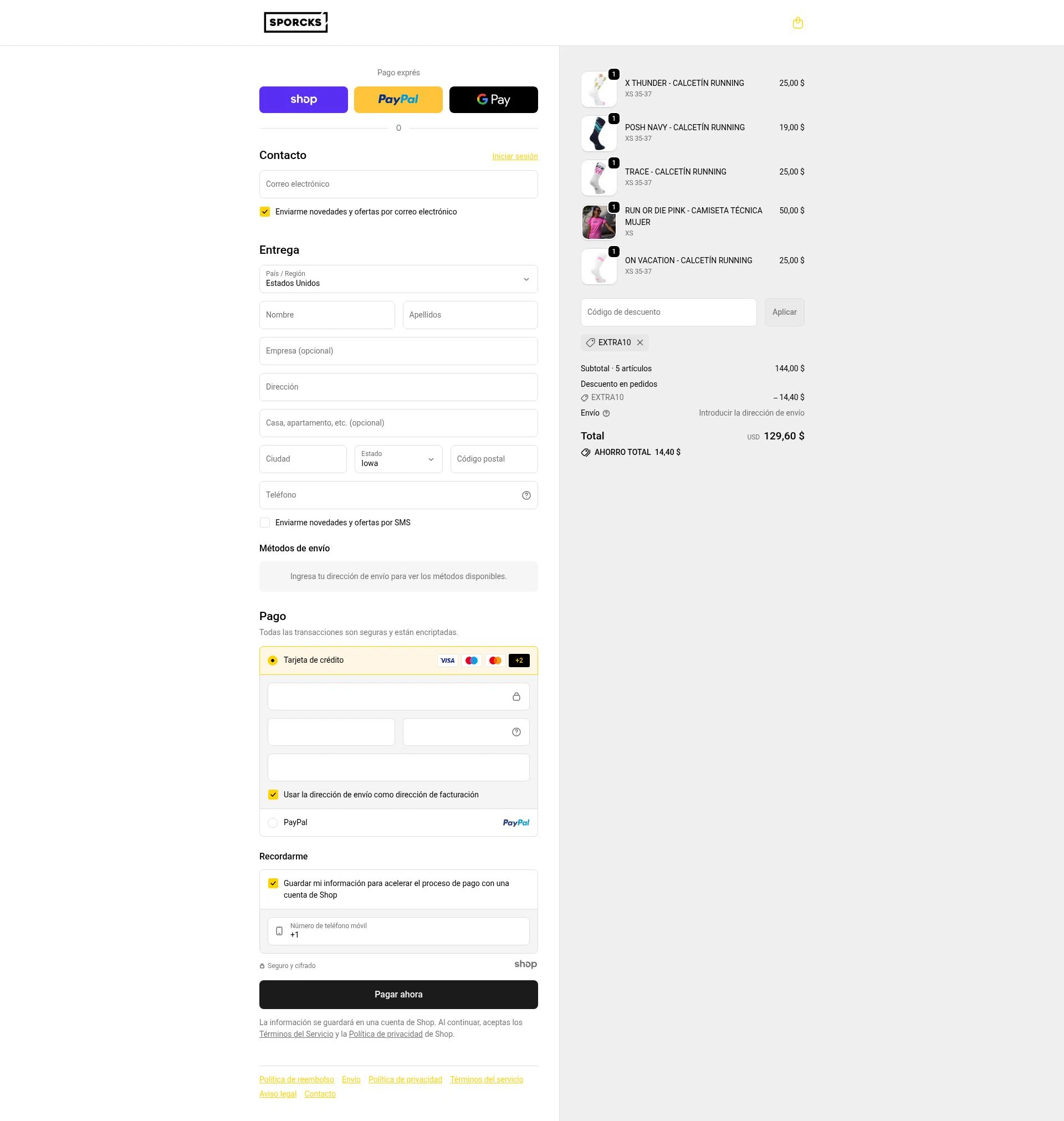 SPORCKS checkout page showing SPORCKS discount code box | Screenshot taken by SimplyCodes community member on Nov 7, 2025