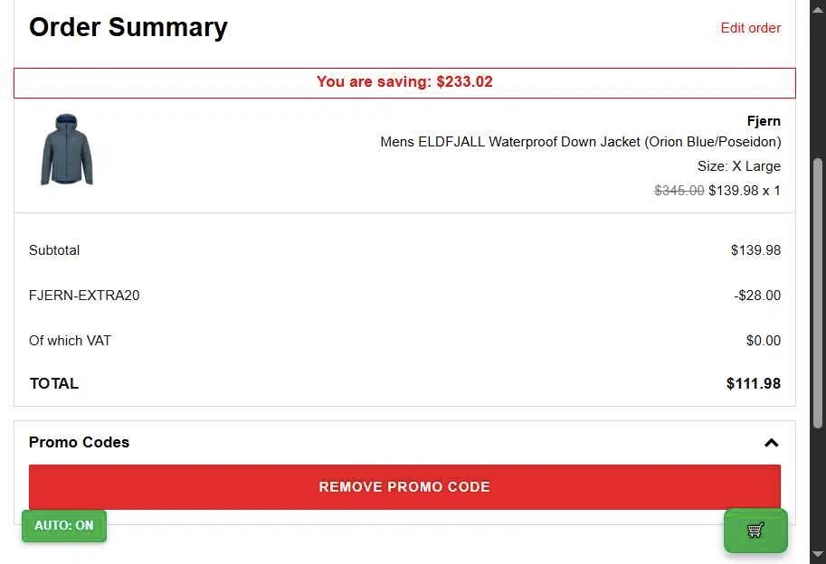 SportPursuit checkout page showing SportPursuit promo code box | Screenshot taken by SimplyCodes community member on Feb 16, 2026