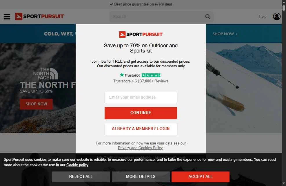 SportPursuit checkout page showing SportPursuit promo code box | Screenshot taken by SimplyCodes community member on Jan 31, 2026