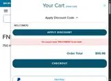 WELCOME10 coupon verification screenshot