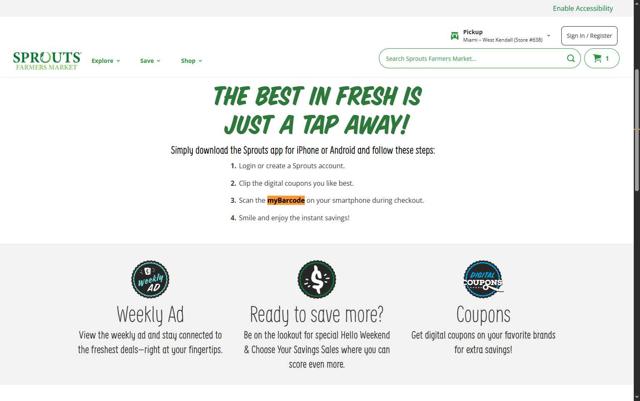 Sprouts Farmers Market checkout page showing Sprouts Farmers Market discount code box | Screenshot taken by SimplyCodes community member on Sep 3, 2025