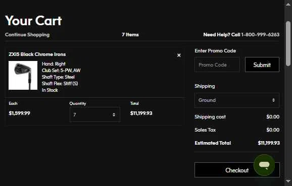 Srixon checkout page showing Srixon promo code box | Screenshot taken by SimplyCodes community member on Feb 25, 2026