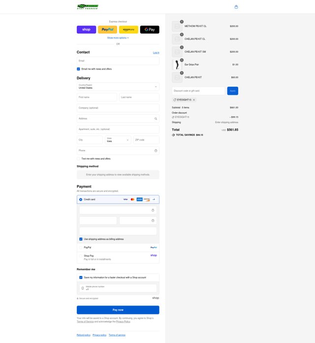 SSP Eyewear checkout page showing SSP Eyewear discount code box | Screenshot taken by SimplyCodes community member on Sep 8, 2025