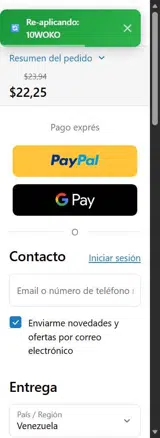 10WOKO coupon verification screenshot
