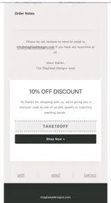 TAKE10OFF coupon verification screenshot