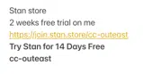 Stan coupon verification screenshot