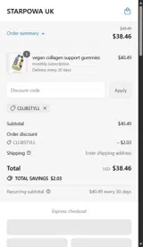 Starpowa coupon verification screenshot