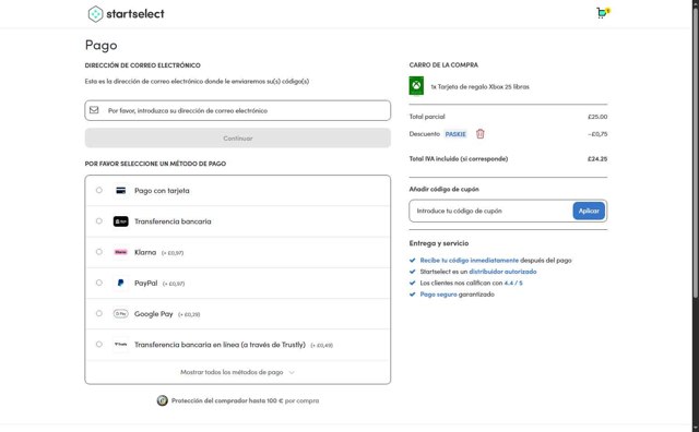 Startselect checkout page showing Startselect coupon code box | Screenshot taken by SimplyCodes community member on Jul 16, 2025