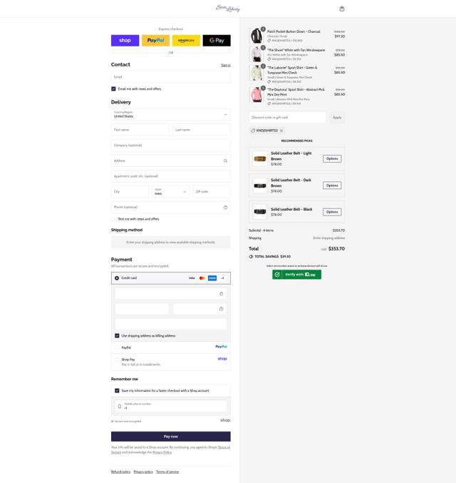 State and Liberty checkout page showing State and Liberty discount code box | Screenshot taken by SimplyCodes community member on Sep 12, 2025